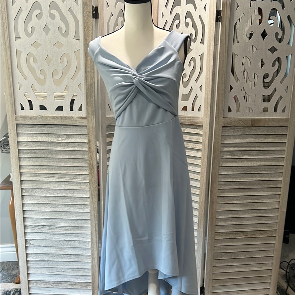 Elegant Blue Dress - powder blue.